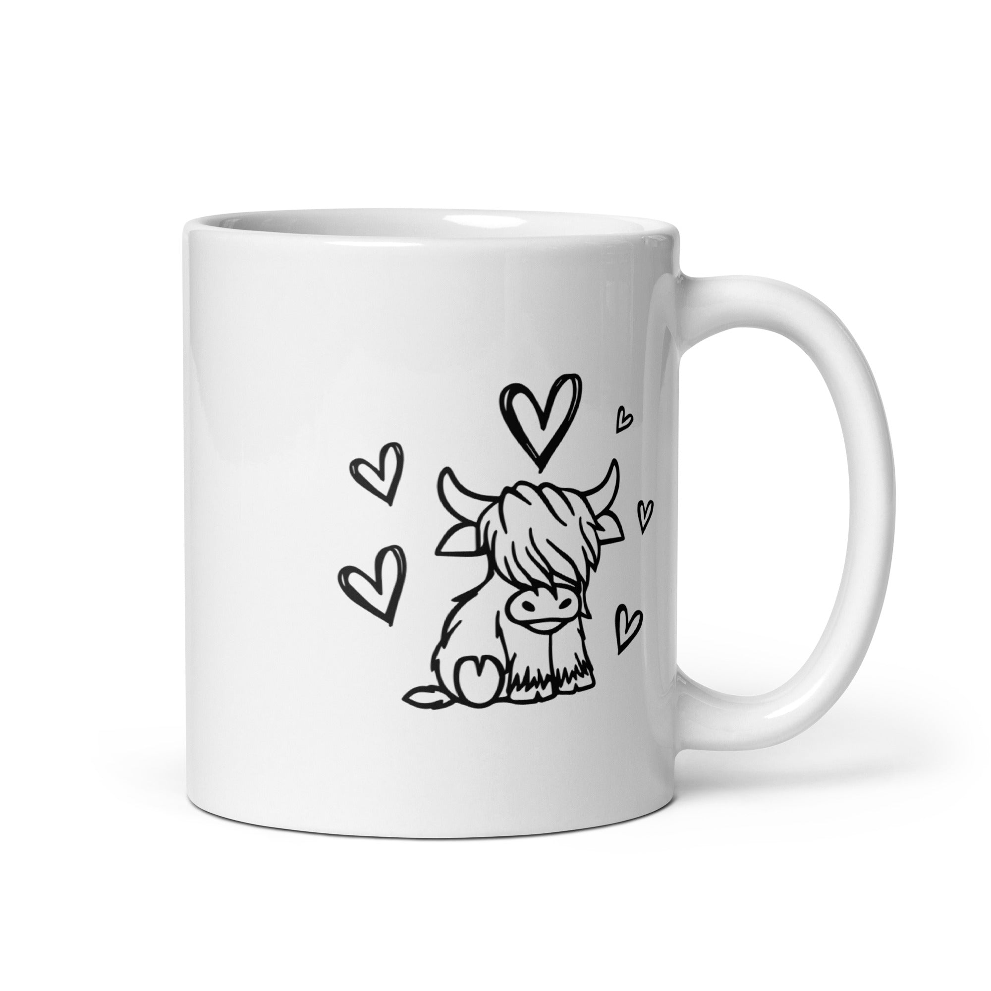 Bull - White glossy mug