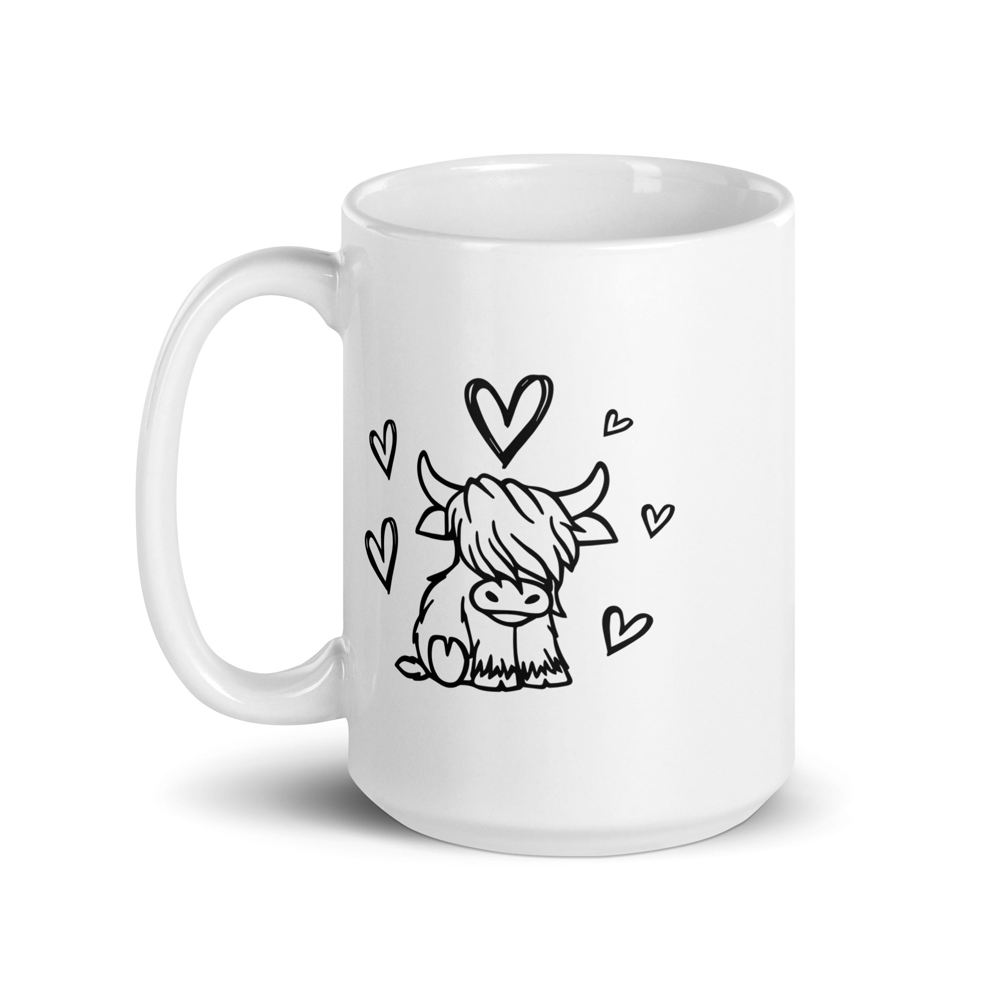 Bull - White glossy mug