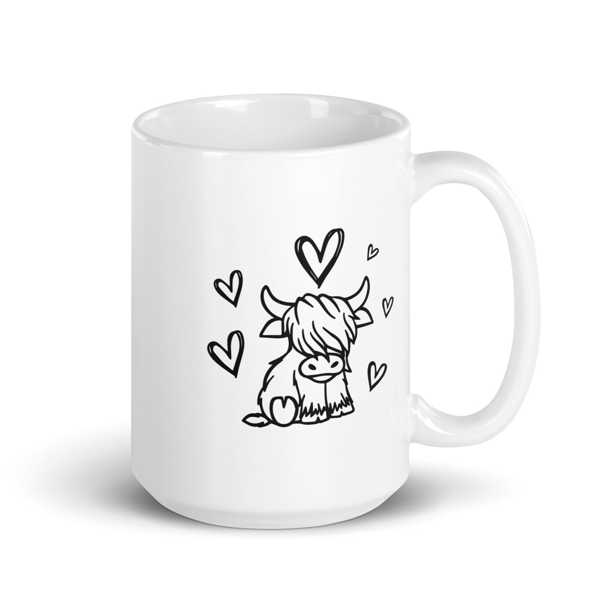 Bull - White glossy mug